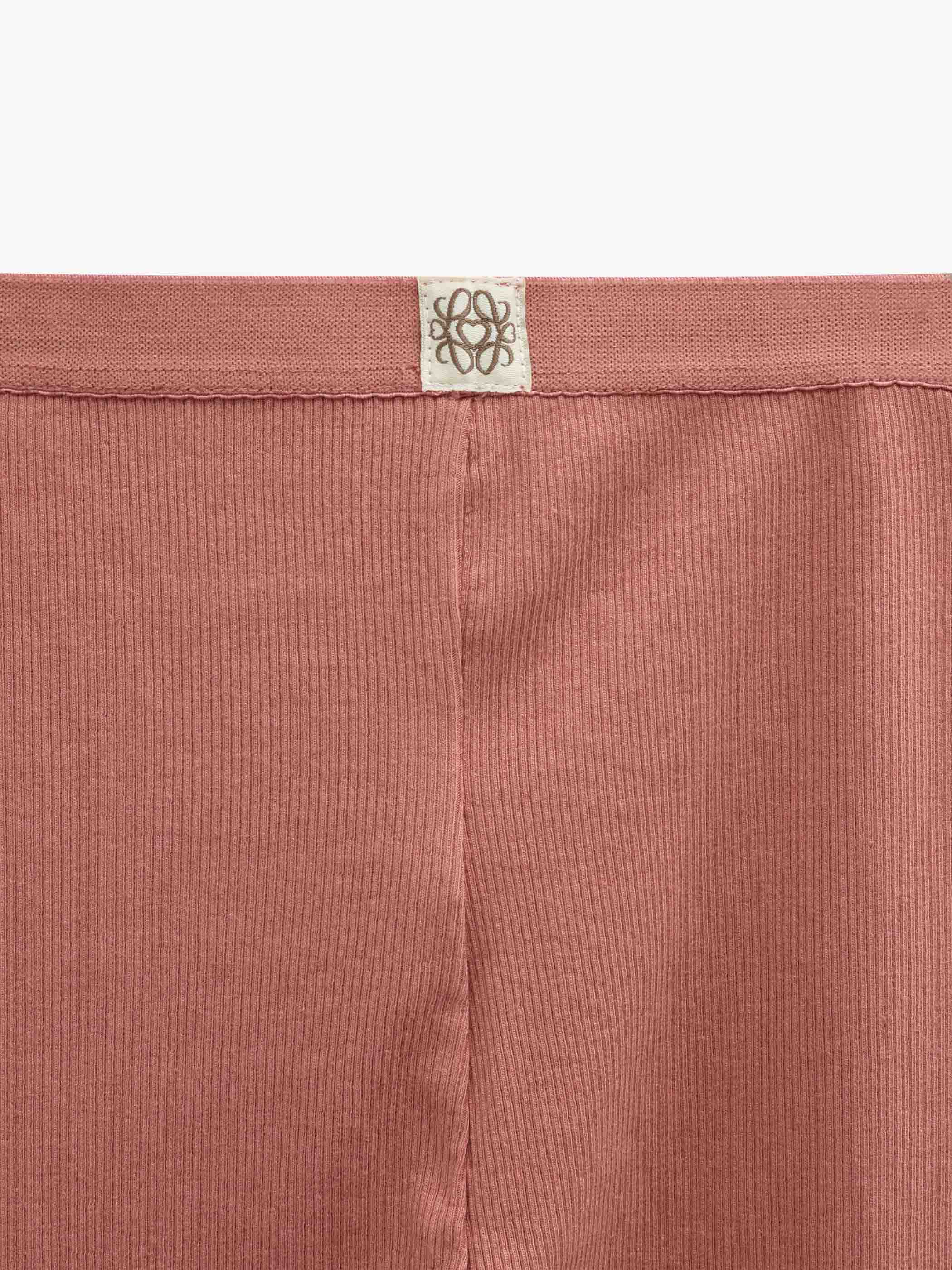 Ribbede leggings i modalblanding Kids - Dusty Rose | 101567 Lottie
