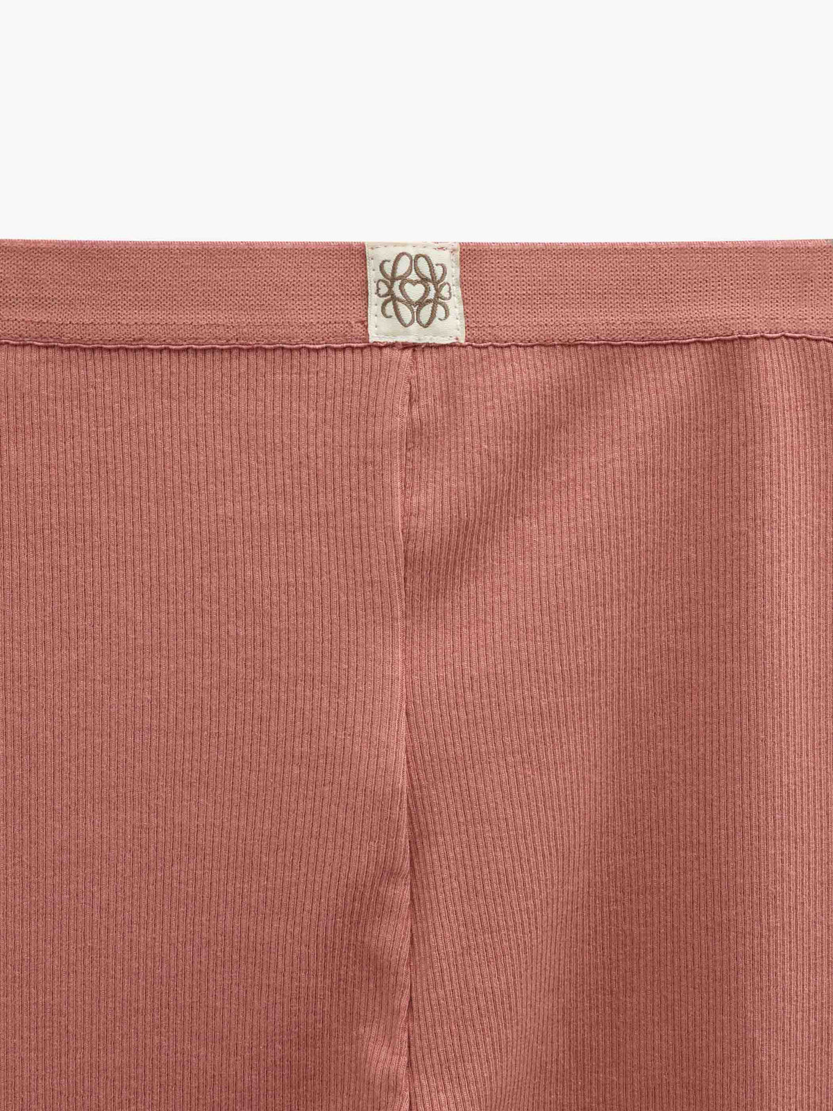 Ribbede leggings i modalblanding Tween - Dusty Rose | 101568 Lottie