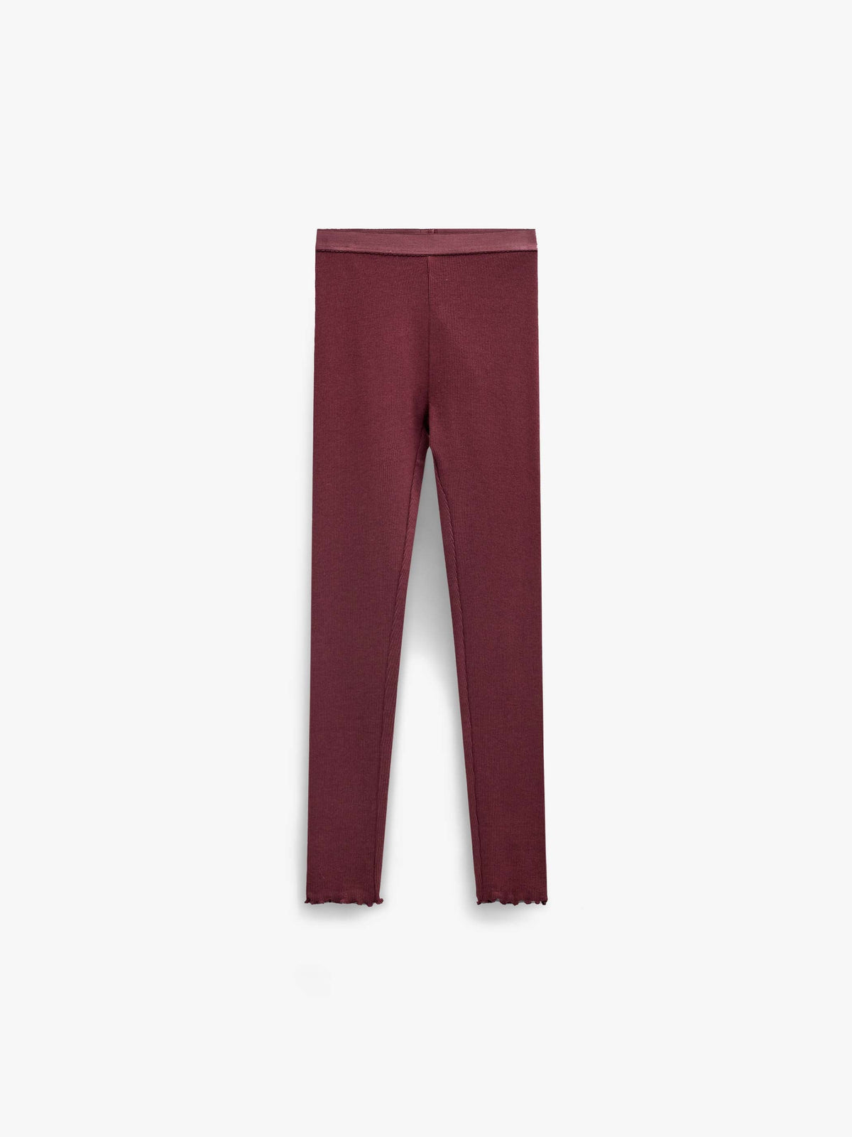 Ribbede leggings i modalblanding Kids - Bordeaux | 101569 Lottie