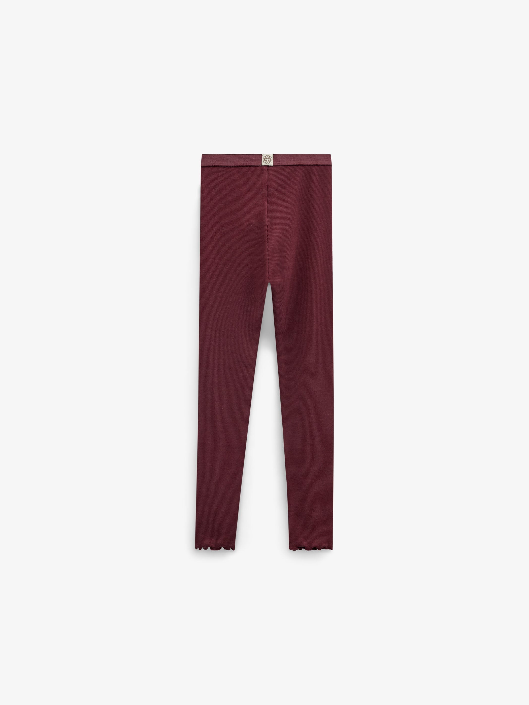 Ribbede leggings i modalblanding Tween - Bordeaux | 101570 Lottie