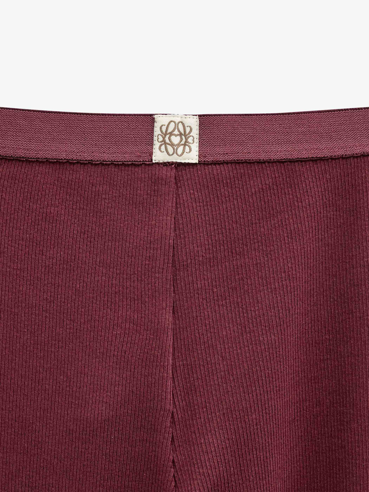 Ribbede leggings i modalblanding Kids - Bordeaux | 101569 Lottie