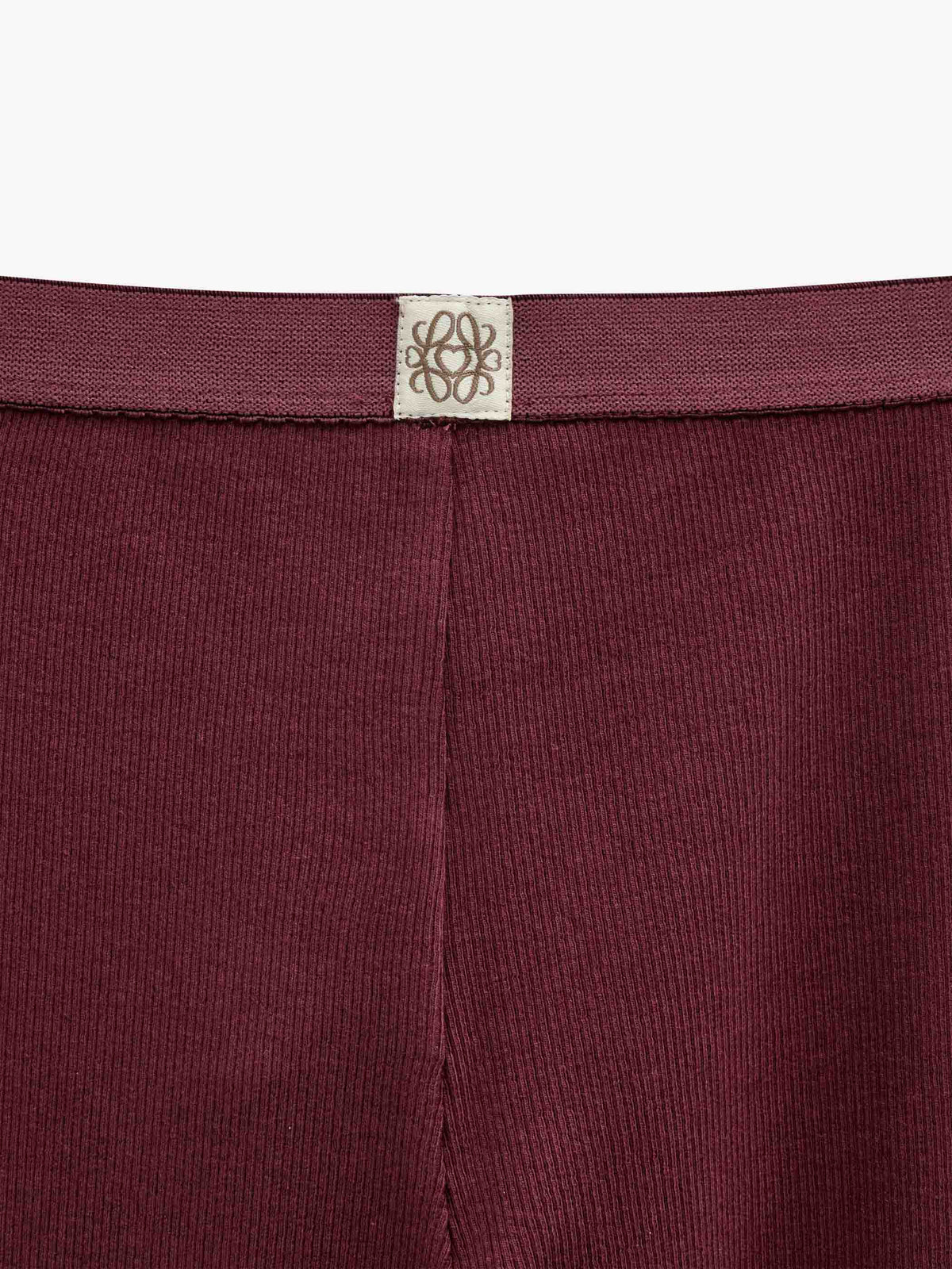 Ribbede leggings i modalblanding Kids - Bordeaux | 101569 Lottie