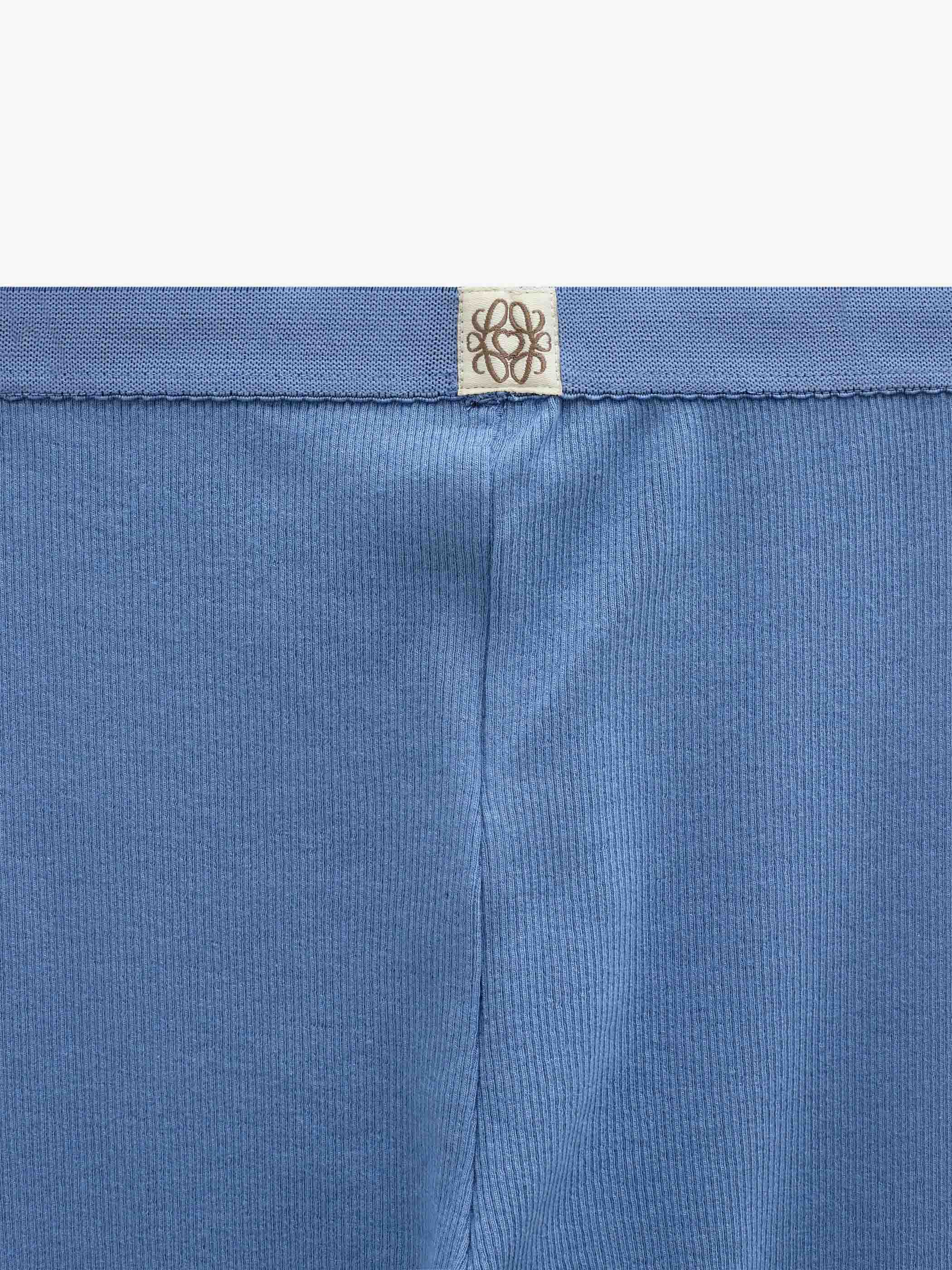 Ribbede leggings i modalblanding Kids - Dusty Blue | 101571 Lottie