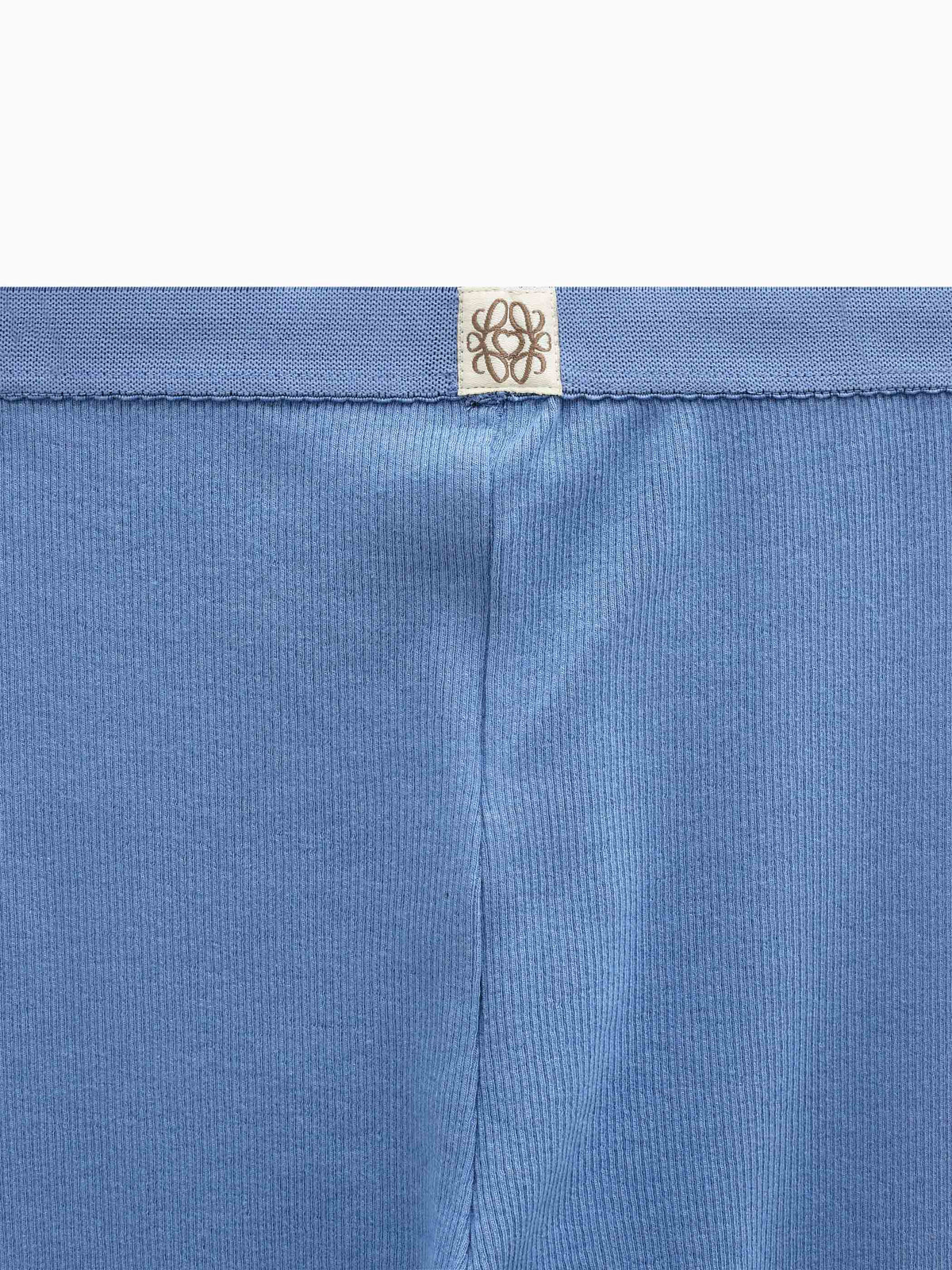 Ribbede leggings i modalblanding Kids - Dusty Blue | 101571 Lottie