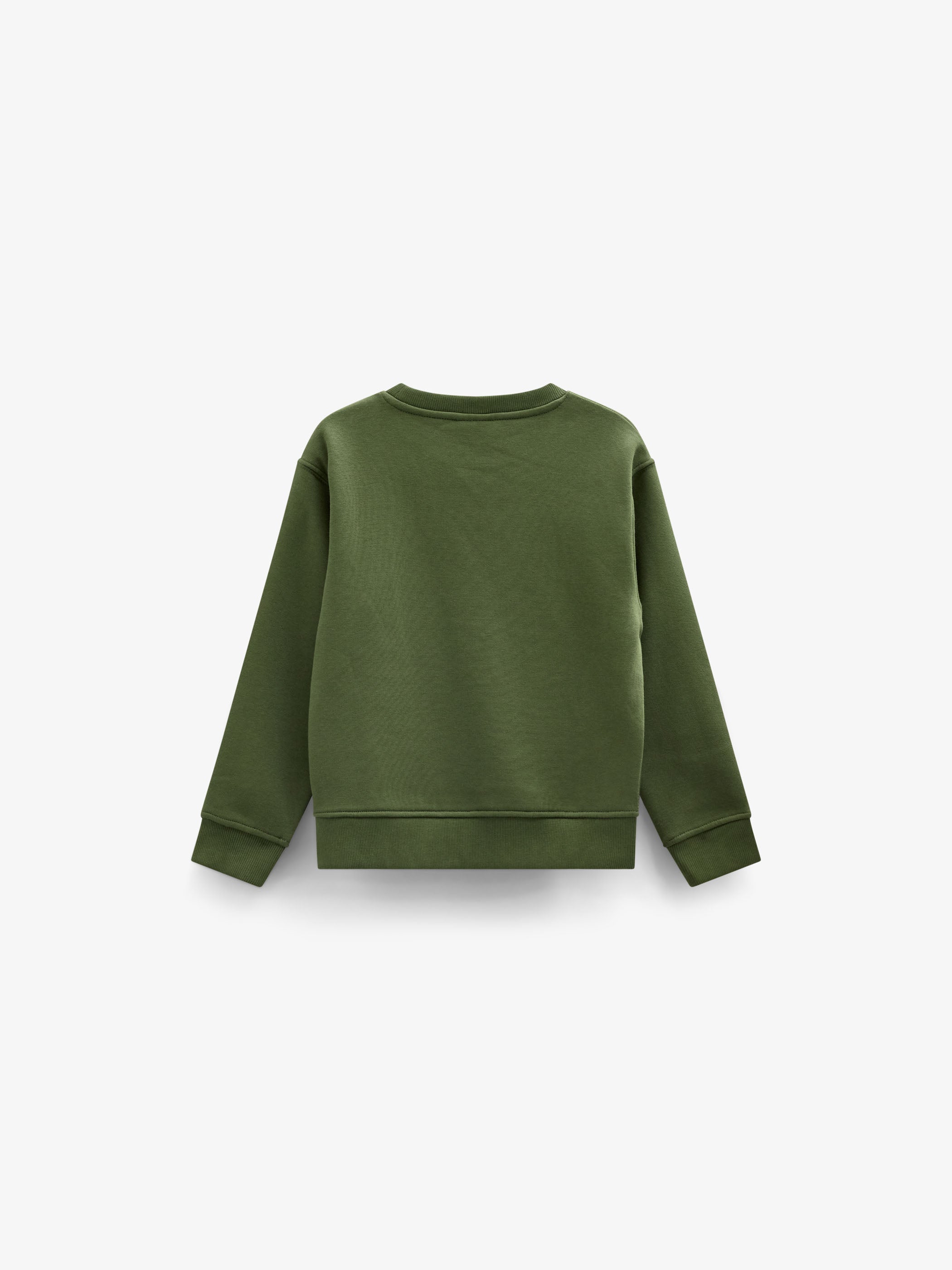 Rundhalset sweatshirt med smiley broderi Tween - Moss Green | 101576 Andrew