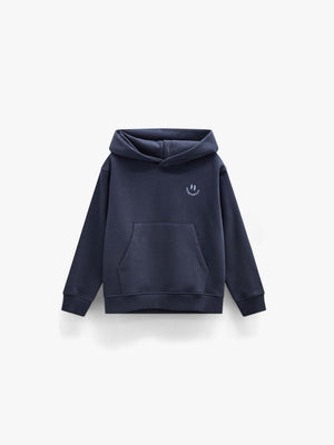 Hoodie med smiley broderi Tween - Navy | 101580 Andrew