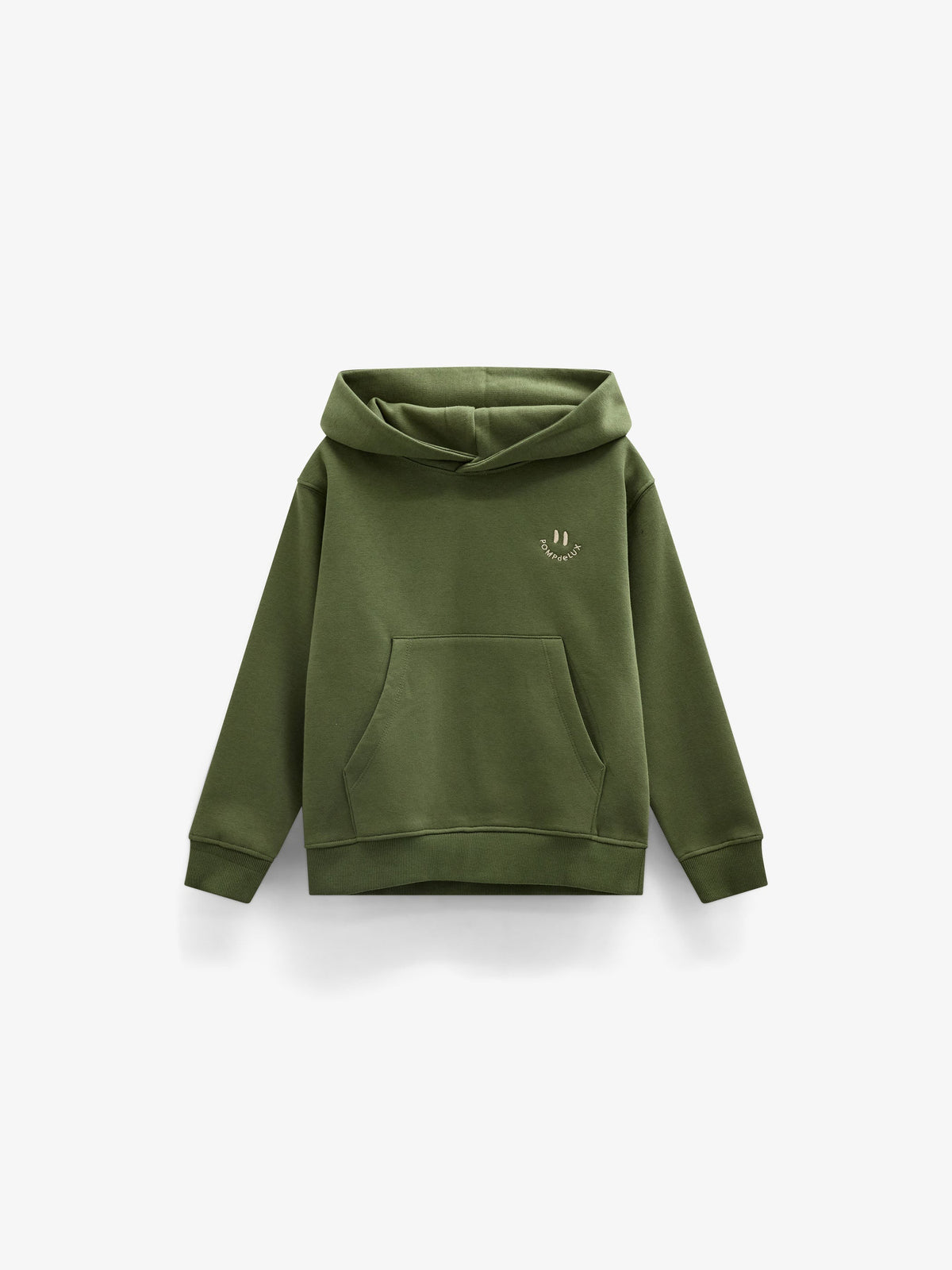 Hoodie med smiley broderi Kids - Moss Green | 101581 Andrew