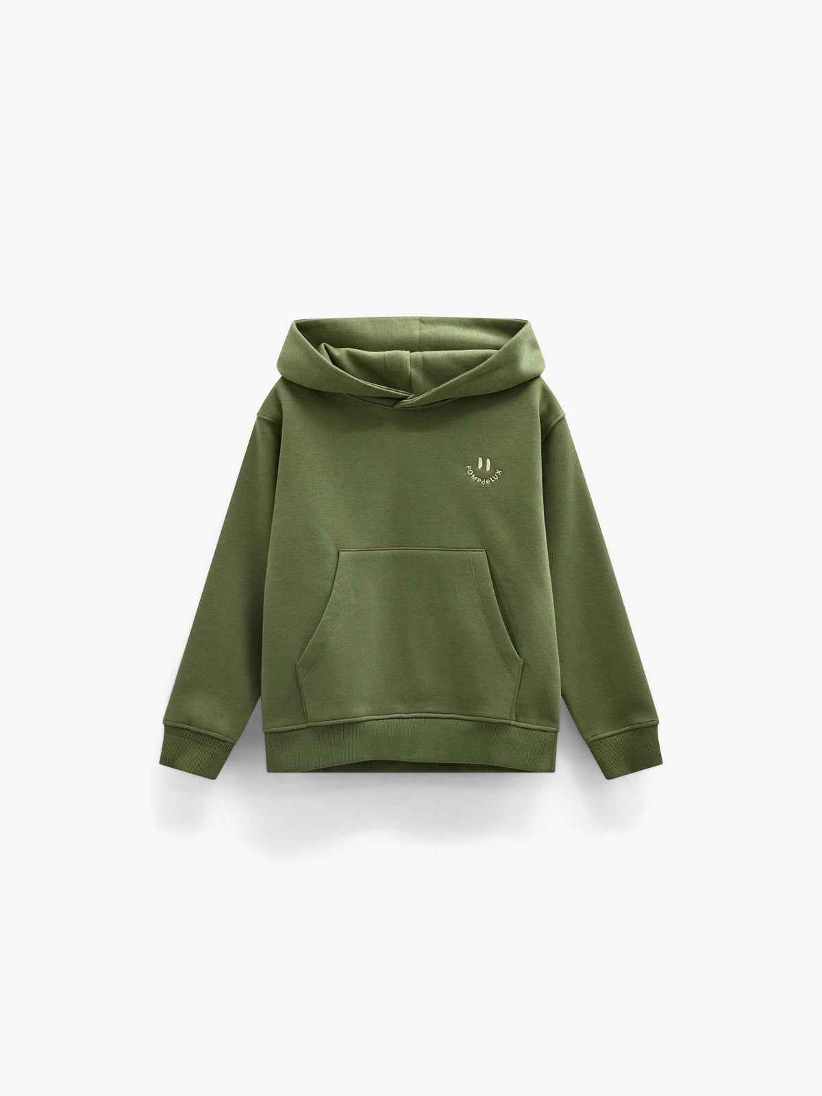 Hoodie med smiley broderi Tween - Moss Green | 101582 Andrew