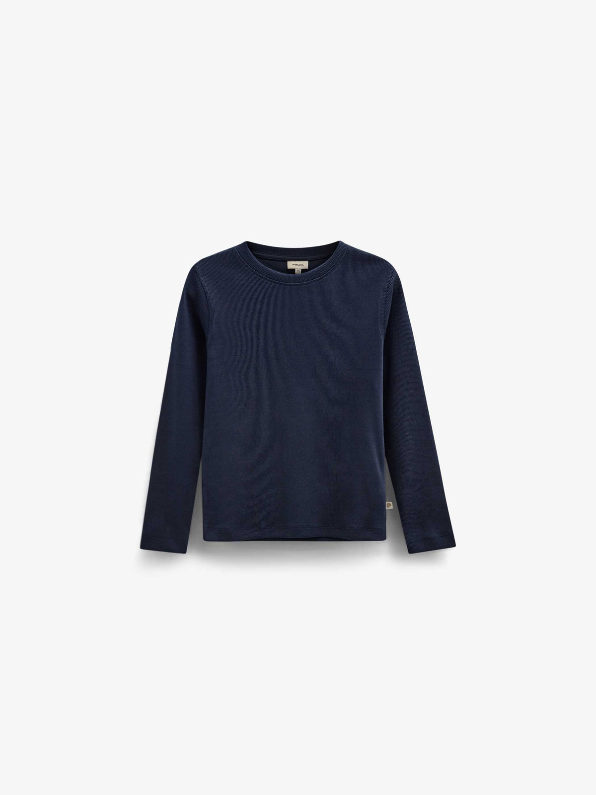 Ribbet langærmet T-shirt Tween - Navy | 101598 Conrad