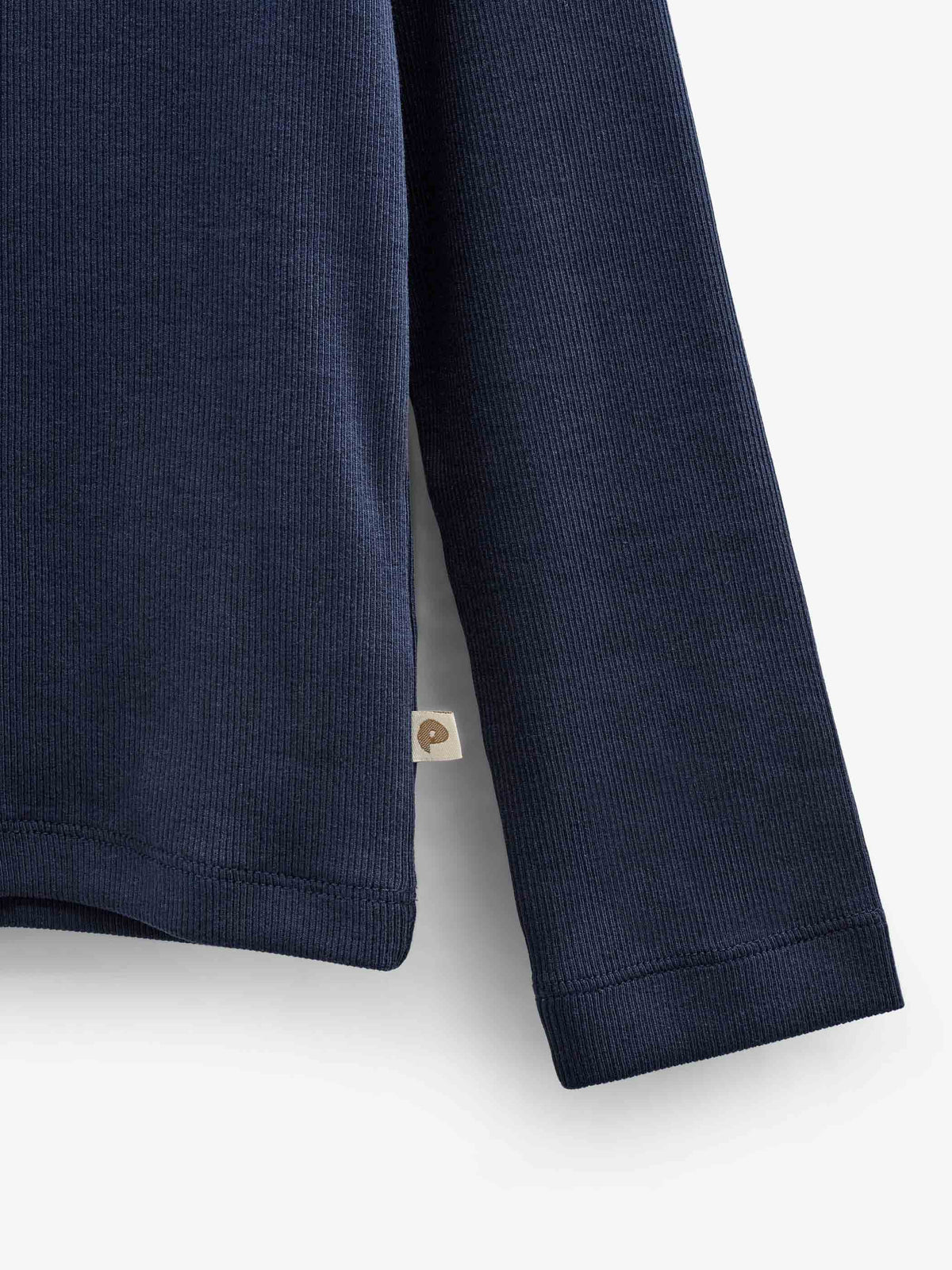 Ribbet langærmet T-shirt Tween - Navy | 101598 Conrad