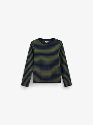 Ribbede bukser Kids - Moss Green/Navy Stripe | 101605 Conrad