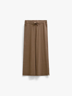 Stribede ribbukser med vide ben Tween - Brown/Light Brown | 101606 Gloria