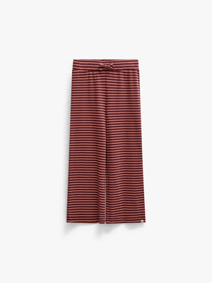 Stribede ribbukser med vide ben Tween - Dusty Rose/Bordeaux | 101607 Gloria
