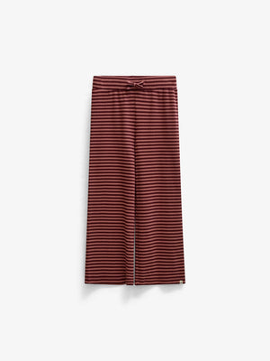 Stribede ribbukser med vide ben Tween - Dusty Rose/Bordeaux | 101607 Gloria
