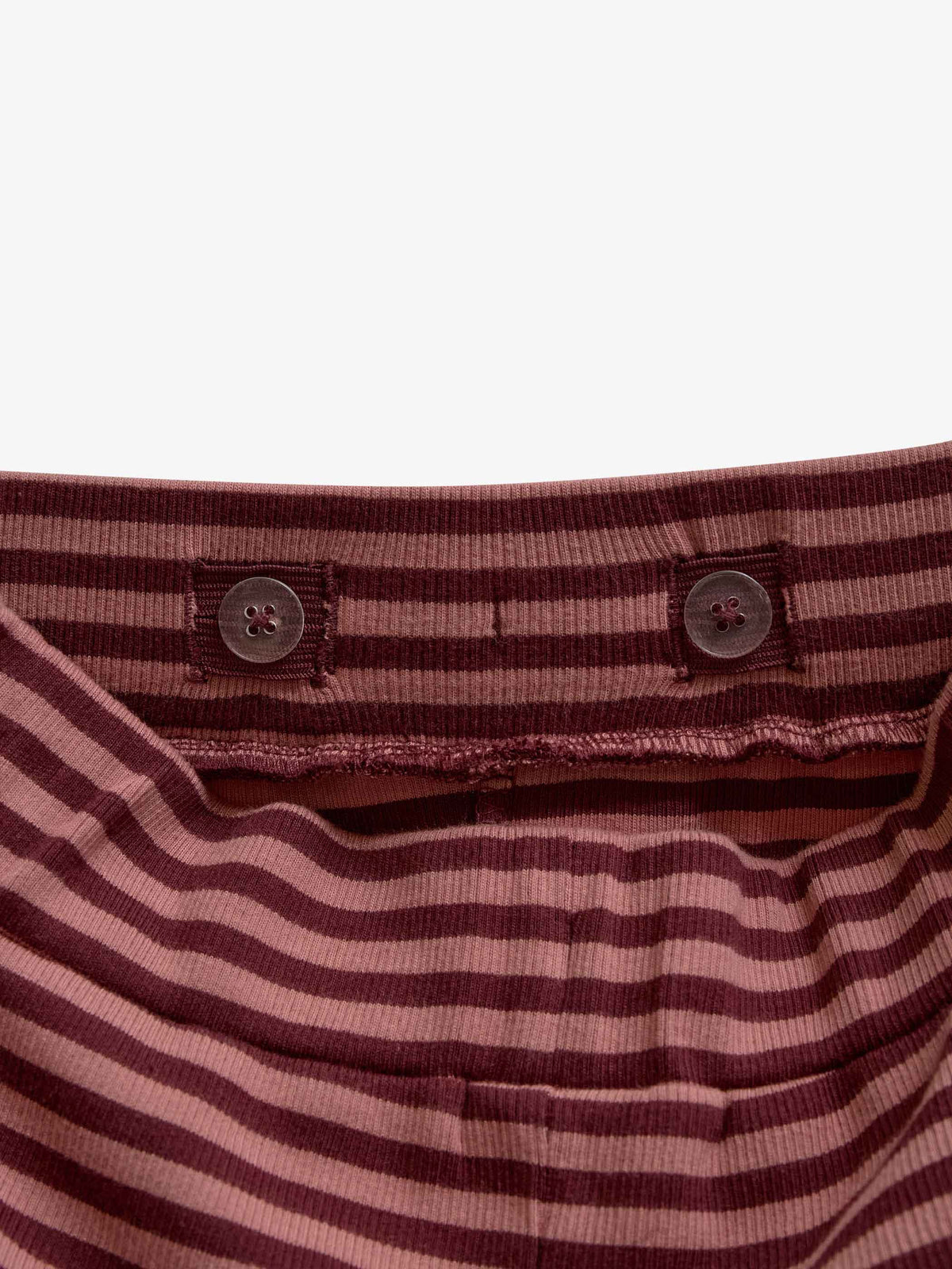 Stribede ribbukser med vide ben Tween - Dusty Rose/Bordeaux | 101607 Gloria