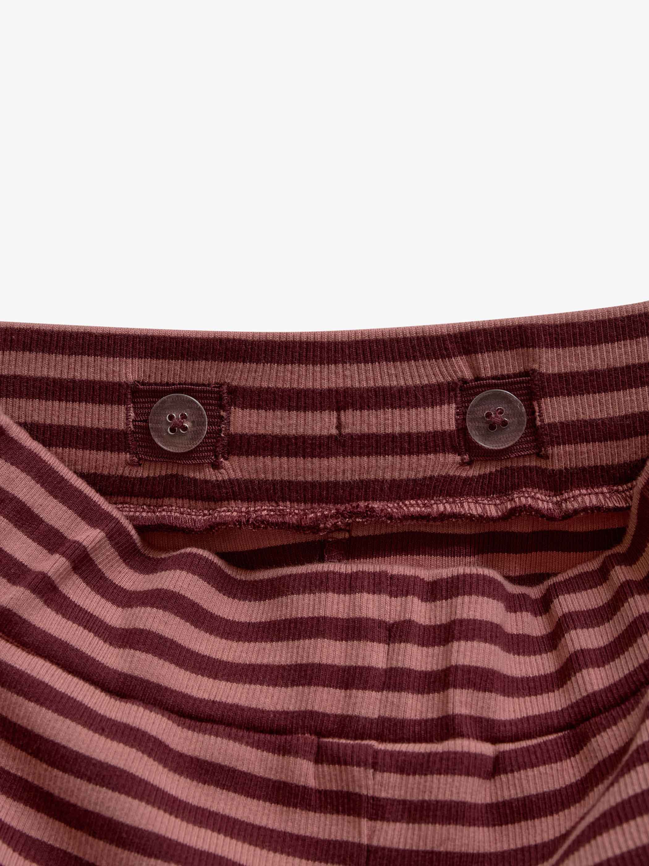 Stribede ribbukser med vide ben Tween - Dusty Rose/Bordeaux | 101607 Gloria