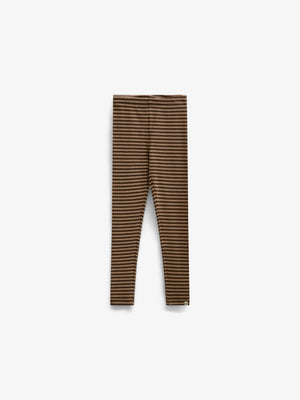 Stribede ribleggings Tween - Brown/Light Brown | 101611 Gloria