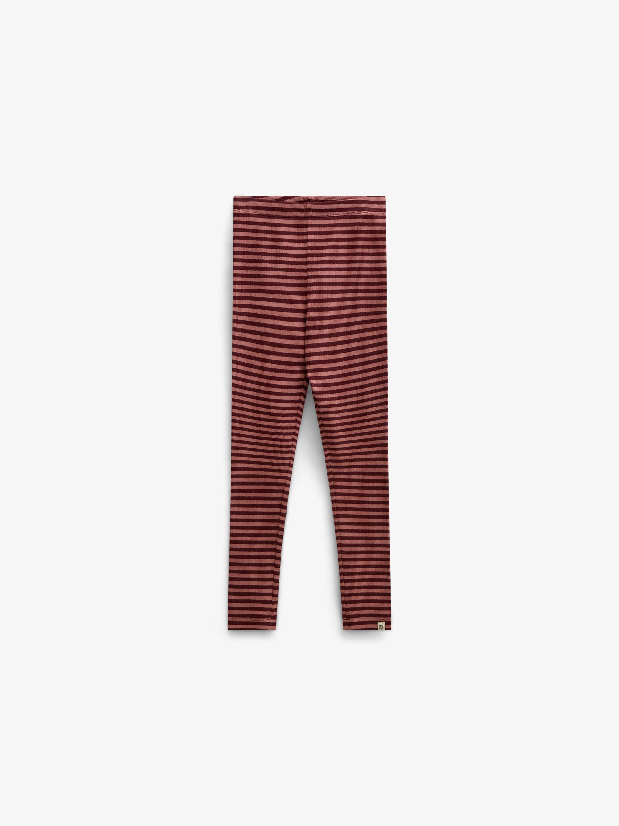 Stribede ribleggings Kids - Dusty Rose/Bordeaux | 101612 Gloria