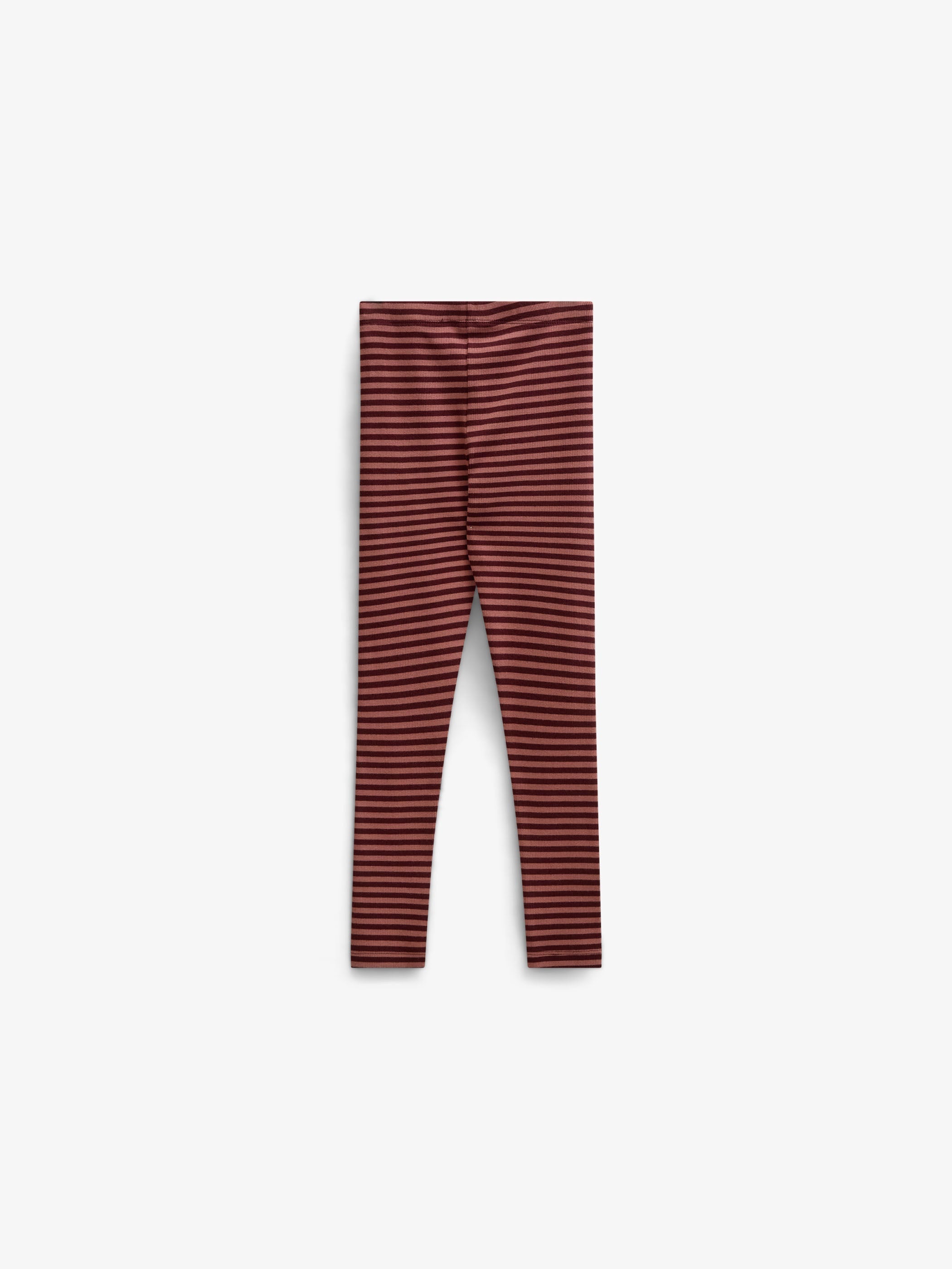 Stribede ribleggings Kids - Dusty Rose/Bordeaux | 101612 Gloria