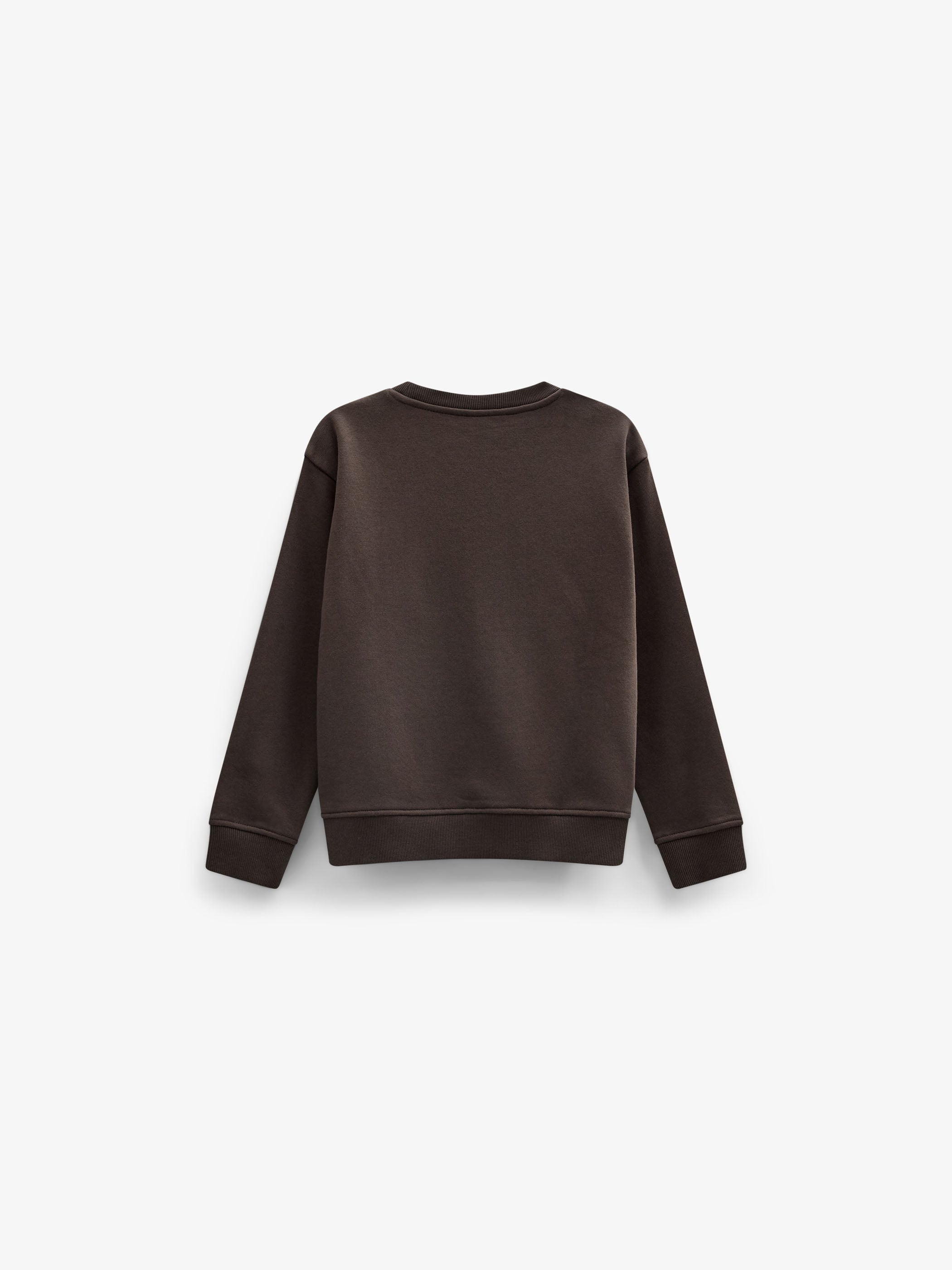 Rundhalset sweatshirt med frottébroderi Kids - Dark Brown | 101622 Joel