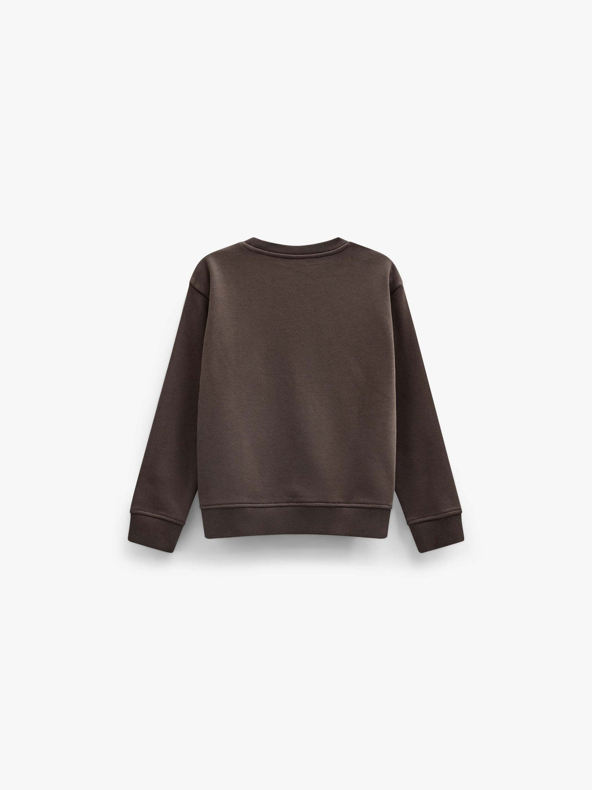 Rundhalset sweatshirt med frottébroderi Tween - Dark Brown | 101623 Joel