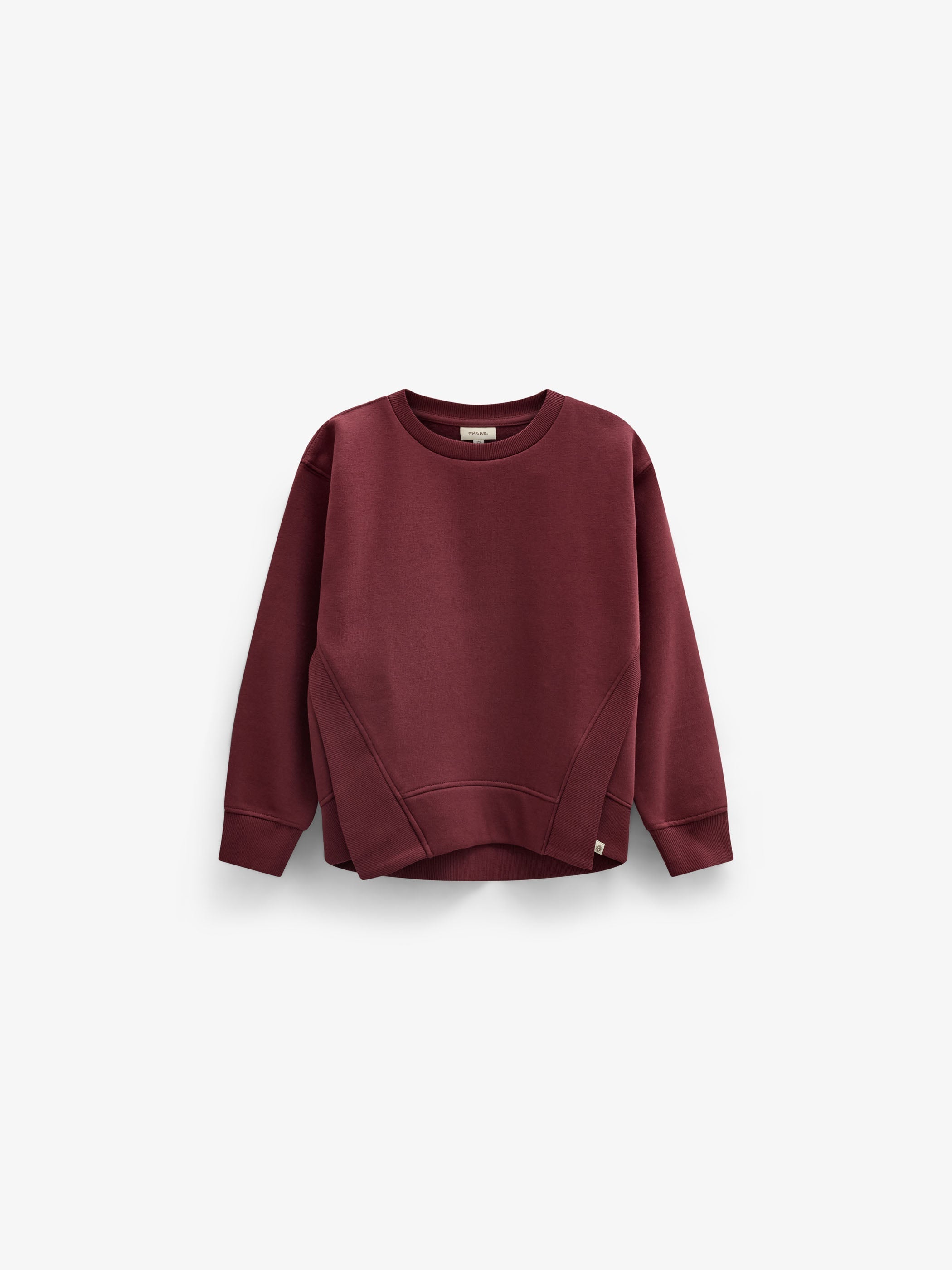 Sweatshirt med ribdetaljer Tween - Bordeaux | 101625 Zoe