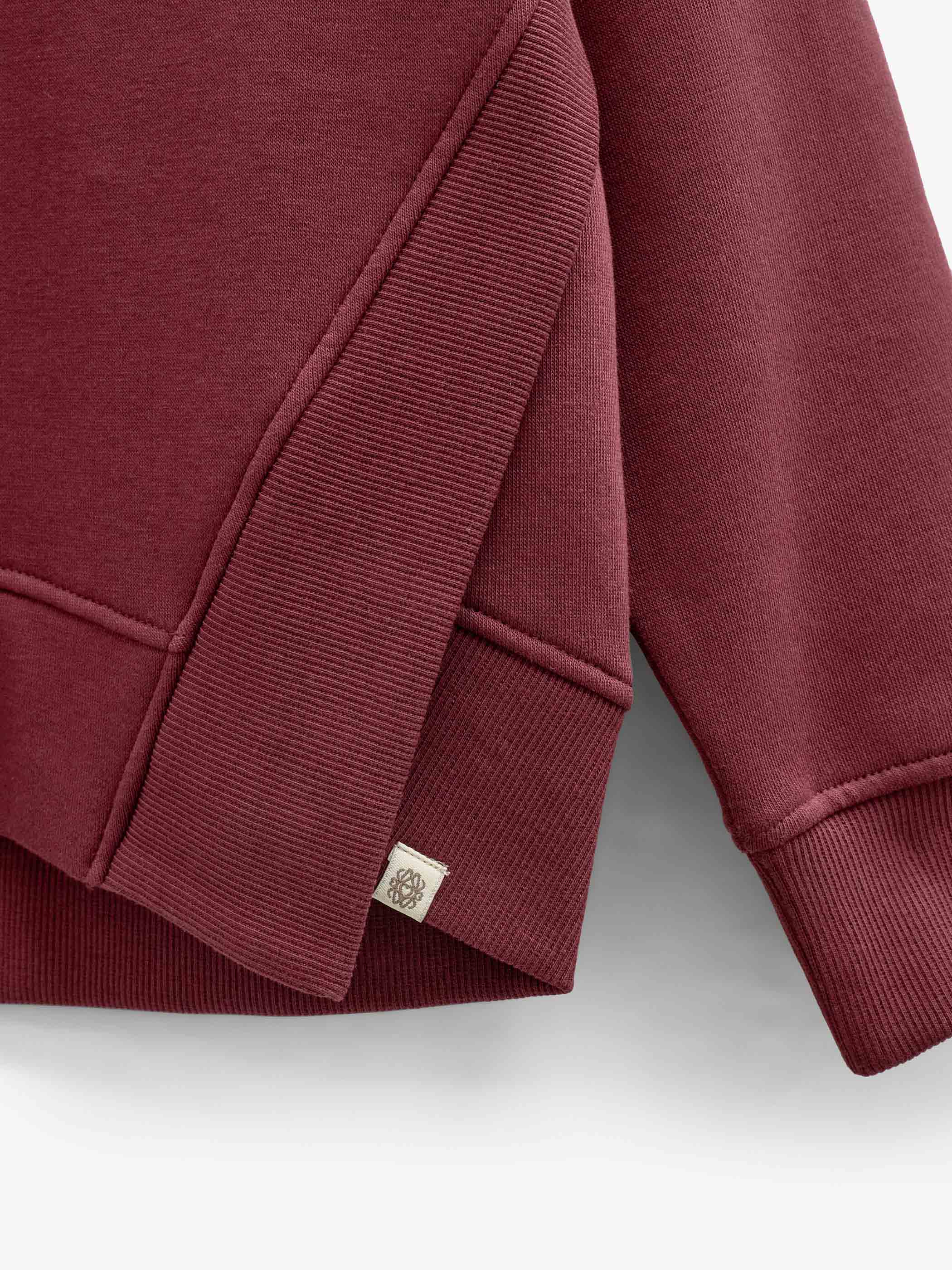 Sweatshirt med ribdetaljer Kids - Bordeaux | 101624 Zoe