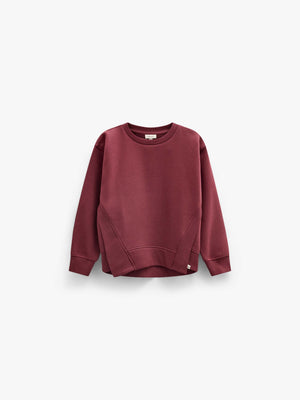 Sweatshirt med ribdetaljer Tween - Bordeaux | 101625 Zoe