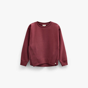 Sweatshirt med ribdetaljer Kids - Bordeaux | 101624 Zoe