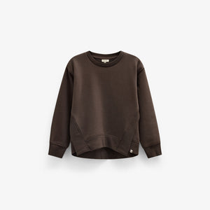 Sweatshirt med ribdetaljer Tween - Dark Brown | 101627 Zoe