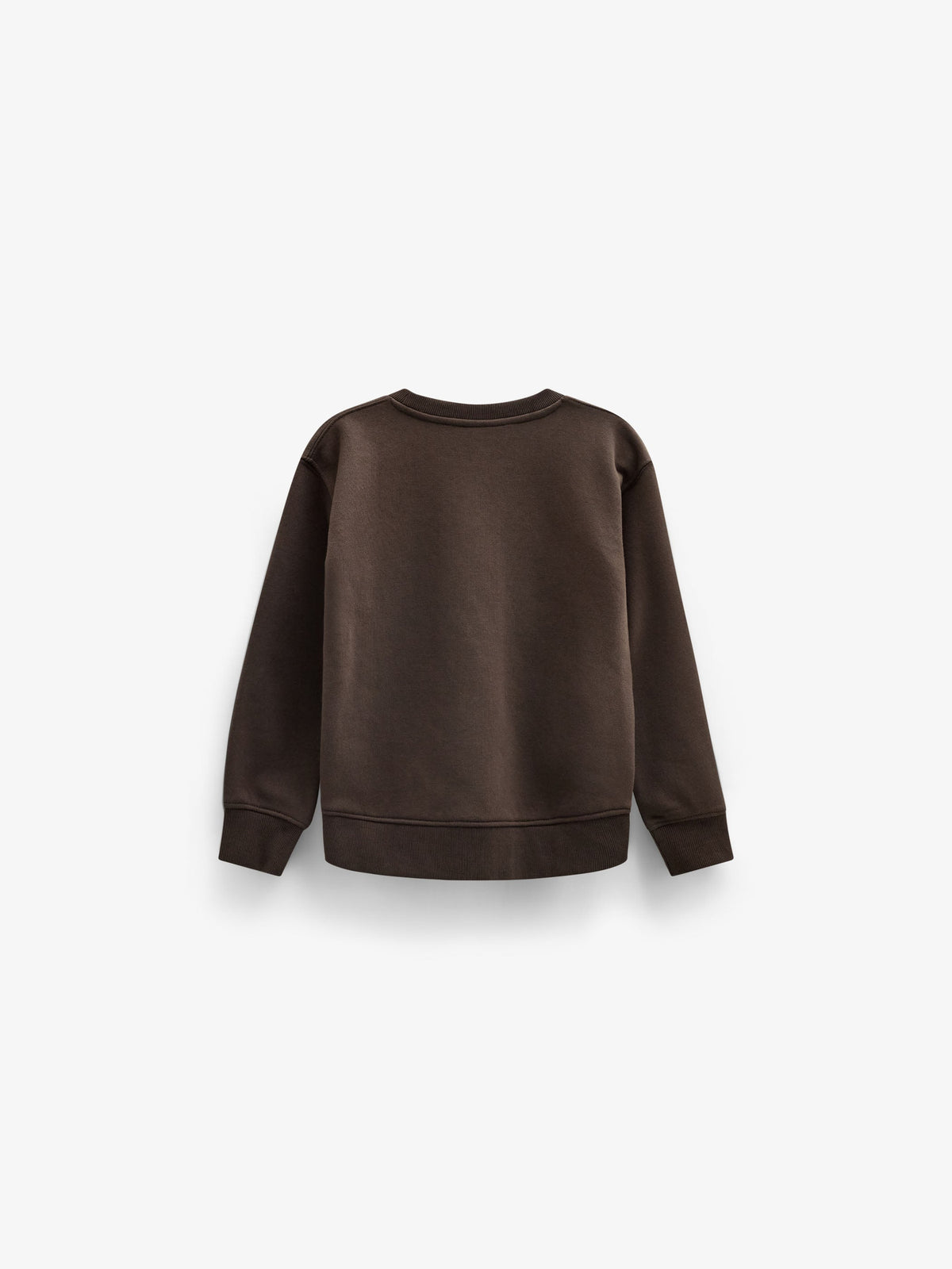 Sweatshirt med ribdetaljer Kids - Dark Brown | 101626 Zoe