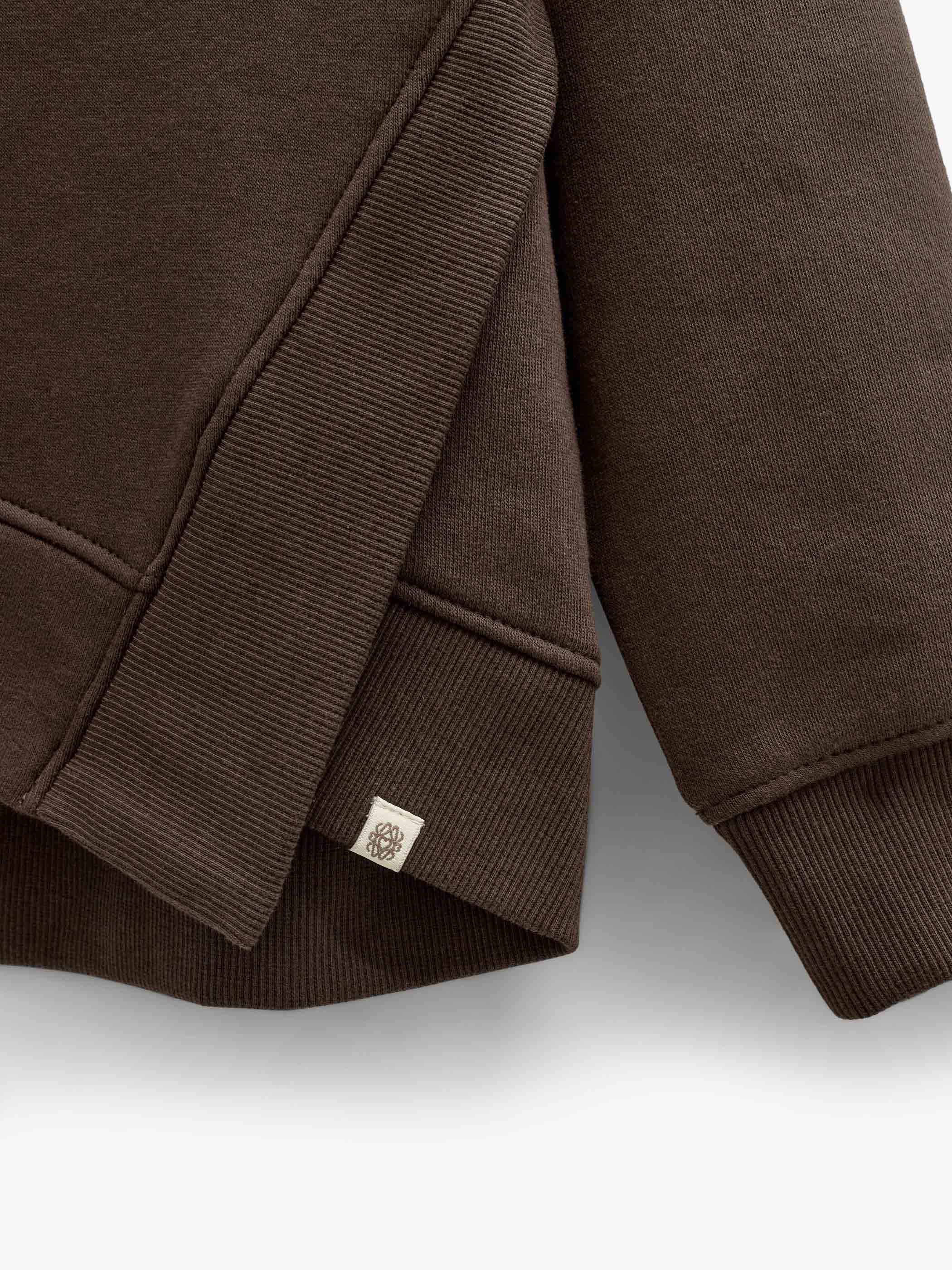 Sweatshirt med ribdetaljer Tween - Dark Brown | 101627 Zoe