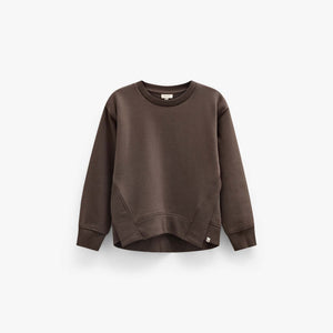 Sweatshirt med ribdetaljer Tween - Dark Brown | 101627 Zoe