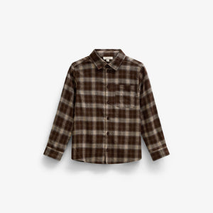 Ternet flannelskjorte Tween - Brown/Navy | 101652 Edwin