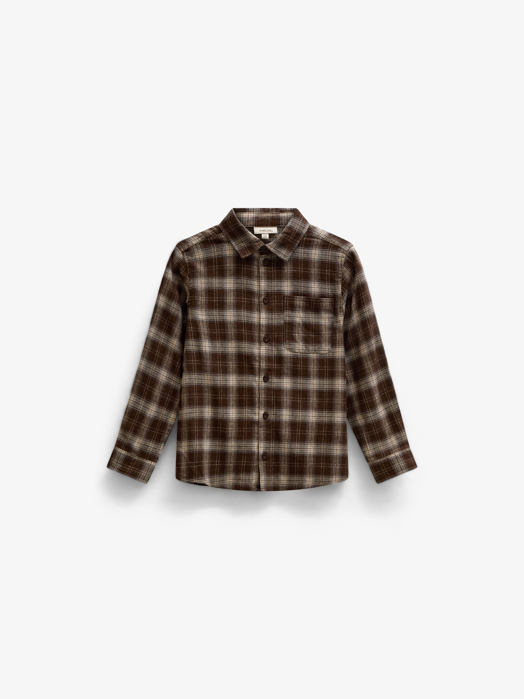 Ternet flannelskjorte Kids - Brown/Navy | 101651 Edwin