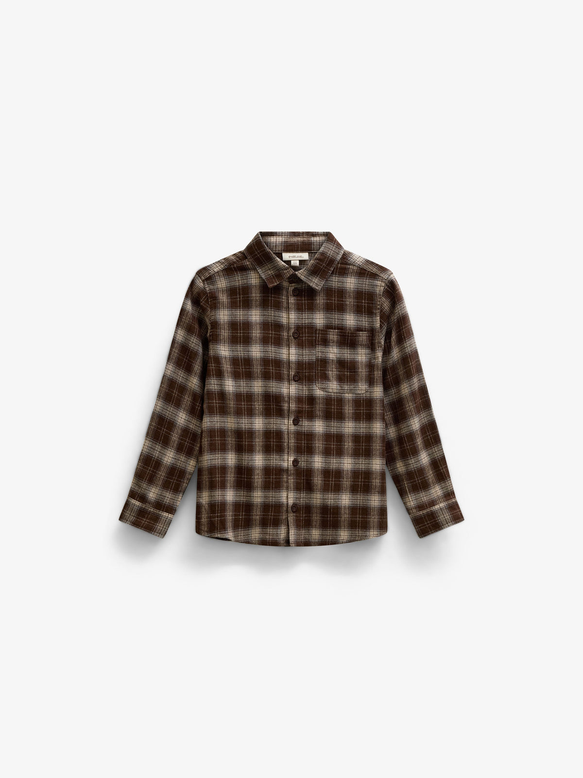 Ternet flannelskjorte Tween - Brown/Navy | 101652 Edwin