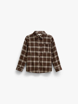 Ternet flannelskjorte Tween - Brown/Navy | 101652 Edwin