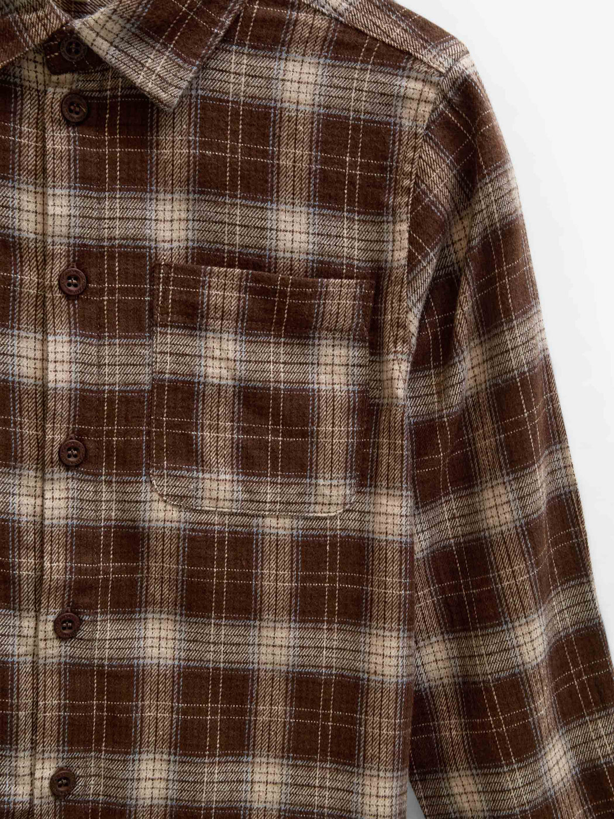Ternet flannelskjorte Tween - Brown/Navy | 101652 Edwin