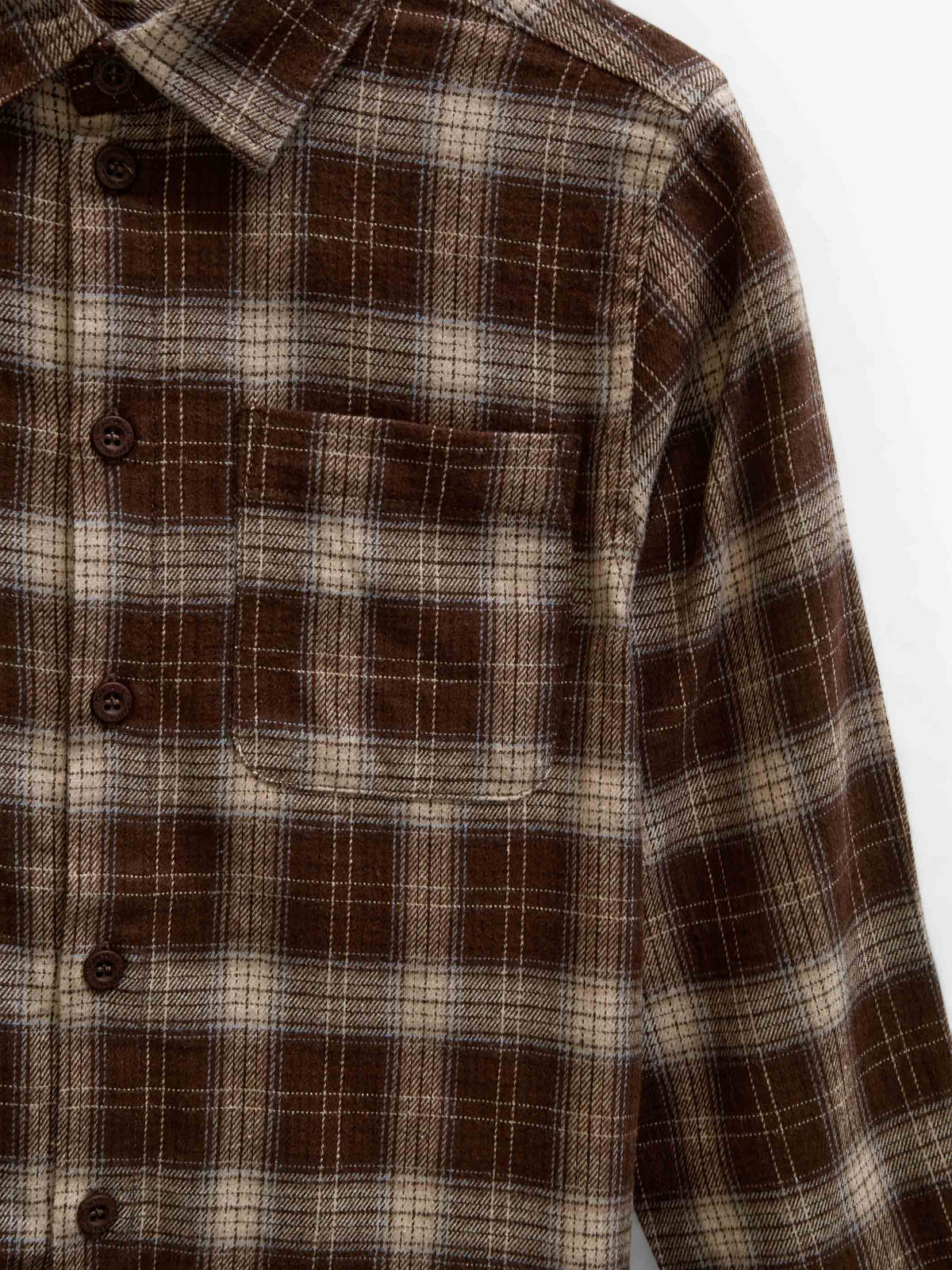 Ternet flannelskjorte Kids - Brown/Navy | 101651 Edwin