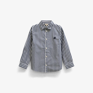 Stribet bomuldsskjorte Tween - Navy Stripe | 101654 Milo