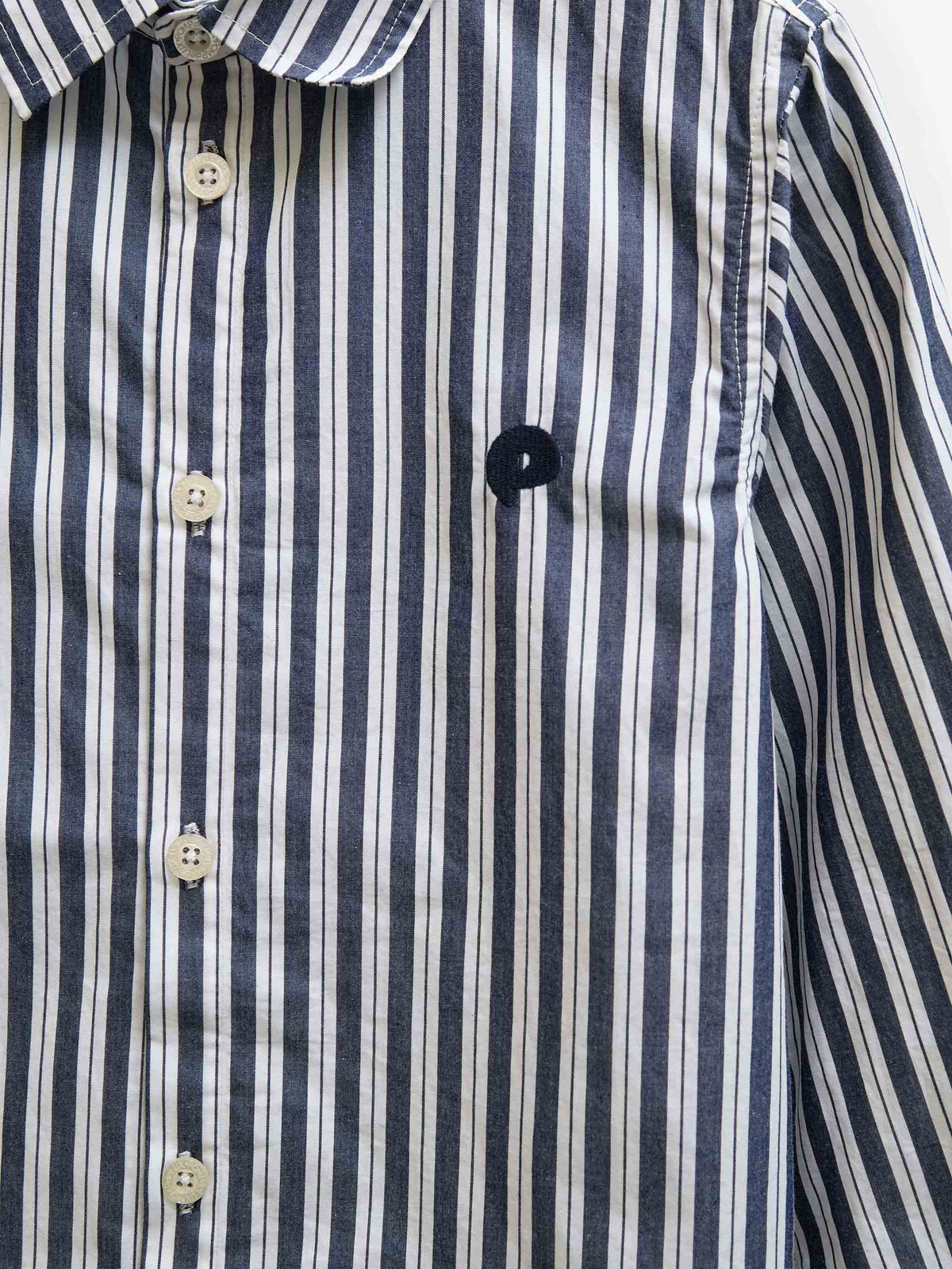 Stribet bomuldsskjorte Tween - Navy Stripe | 101654 Milo