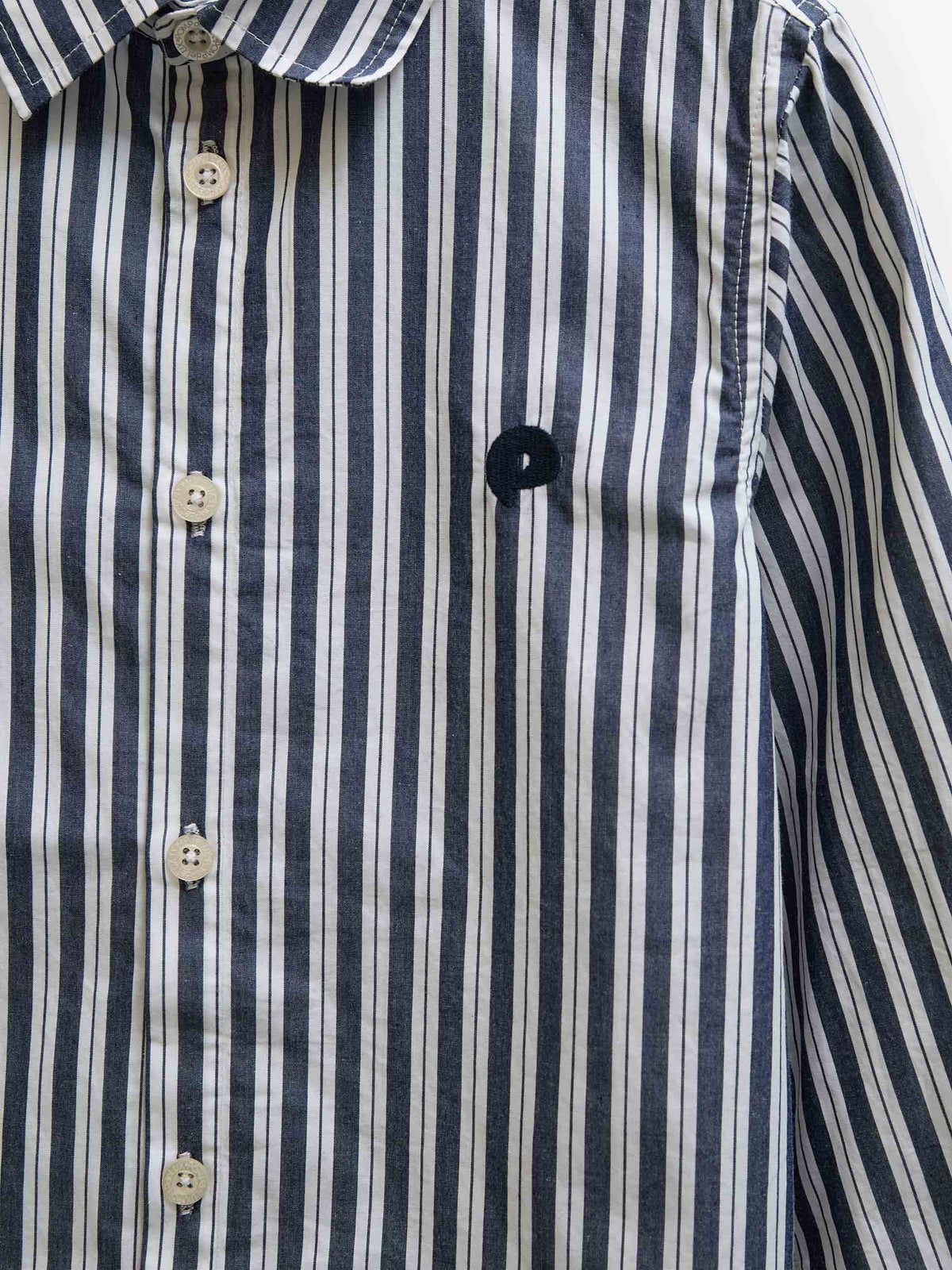 Stribet bomuldsskjorte Kids - Navy Stripe | 101653 Milo