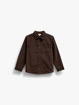 Fløjlsskjorte Kids - Dark Brown | 101655 Jonny