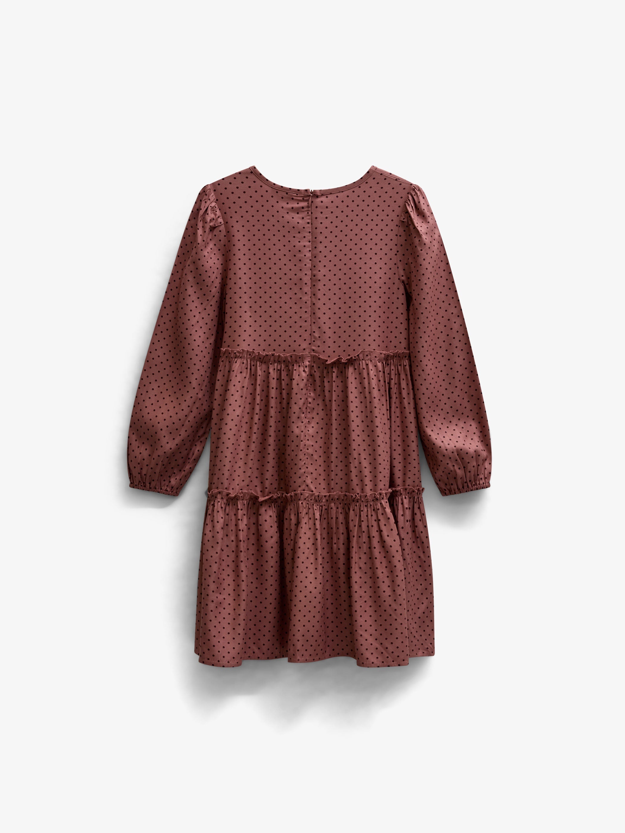 Prikket midi-kjole i viskose Tween - Dusty Rose/Bordeaux | 101657 Feline