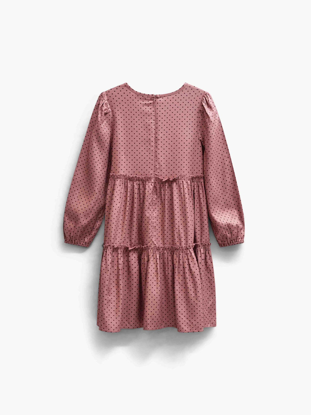 Prikket midi-kjole i viskose Tween - Dusty Rose/Bordeaux | 101657 Feline