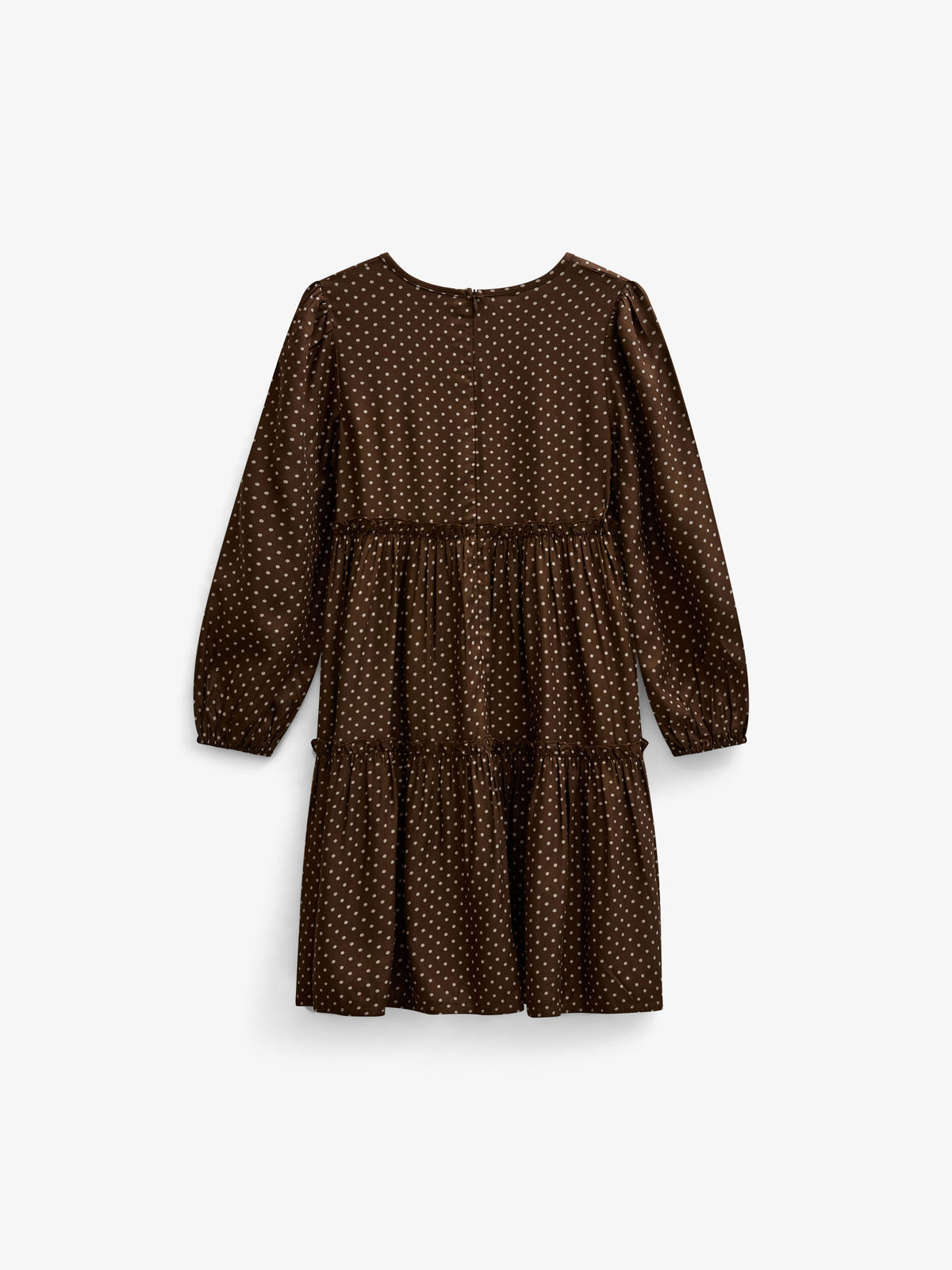Prikket midi-kjole i viskose Tween - Brown/Offwhite | 101658 Feline