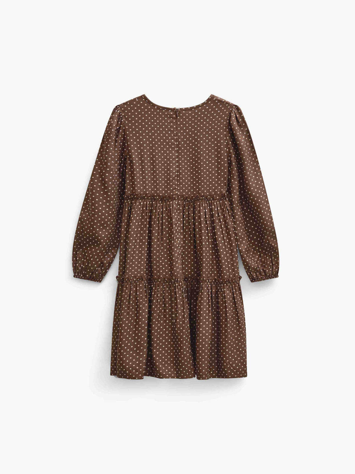 Prikket midi-kjole i viskose Tween - Brown/Offwhite | 101658 Feline