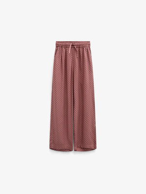 Prikkede bukser i viskose Tween - Dusty Rose/Bordeaux | 101659 Feline