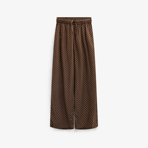 Prikkede bukser i viskose Tween - Brown/Offwhite | 101660 Feline