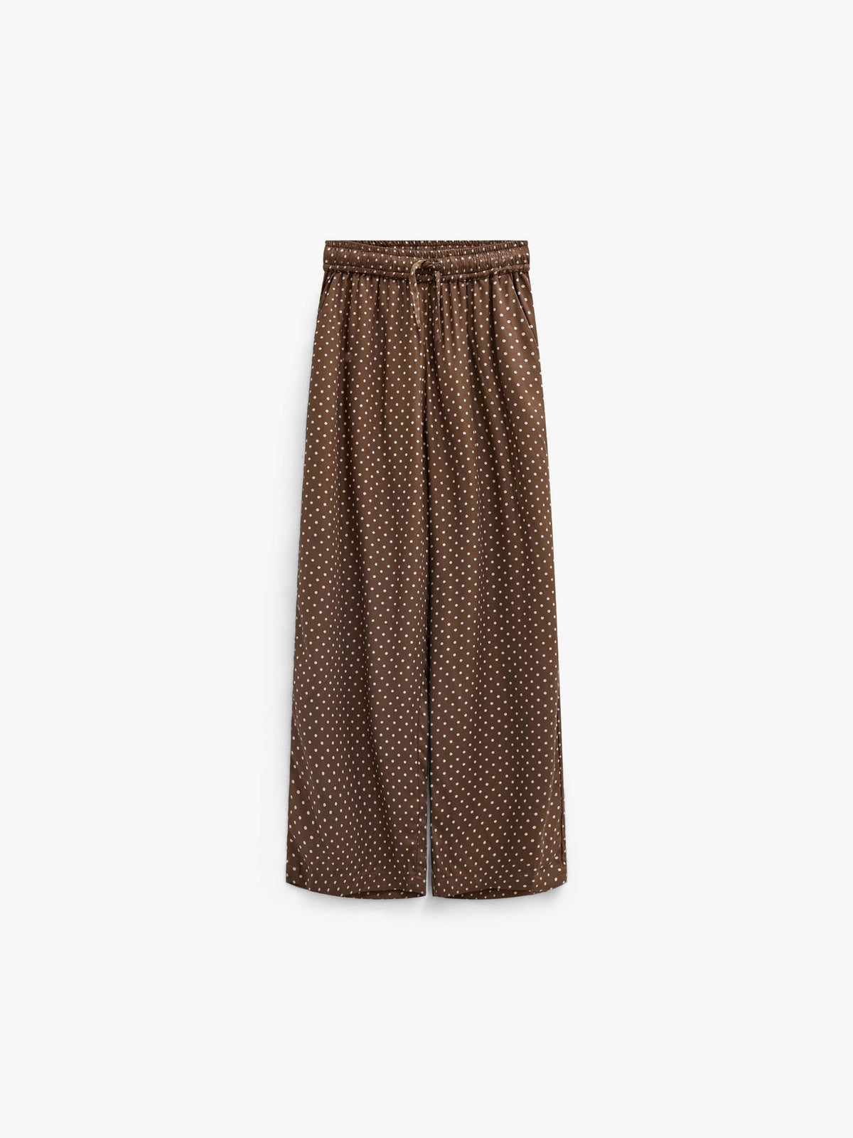 Prikkede bukser i viskose Tween - Brown/Offwhite | 101660 Feline